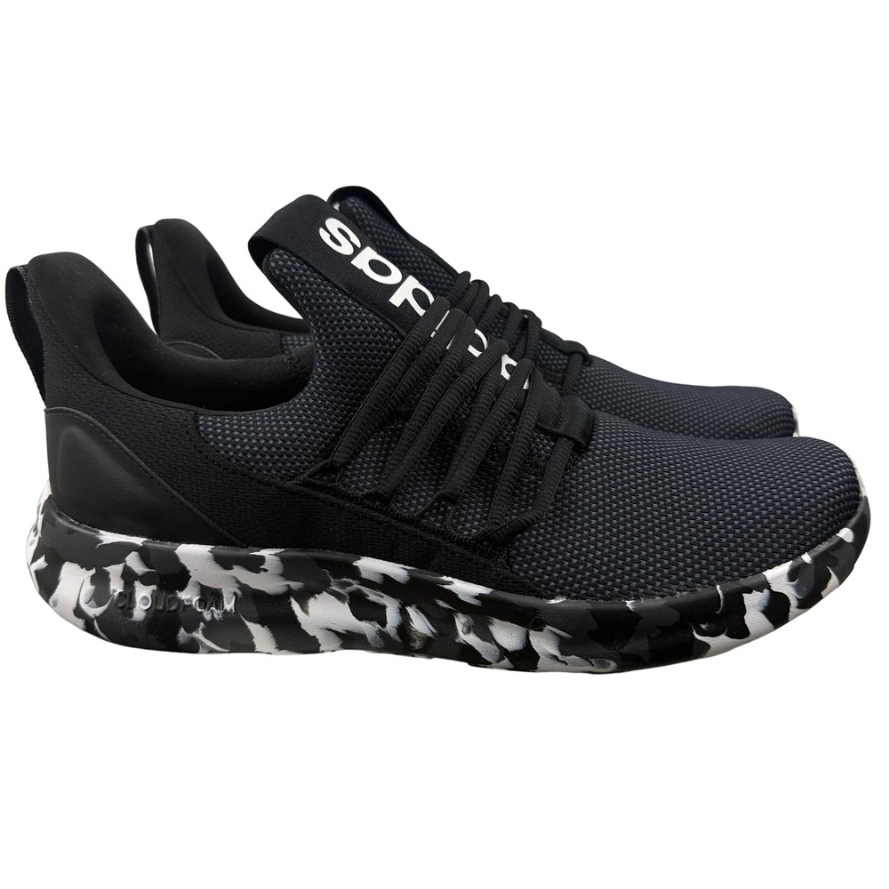 Adidas Lite Racer Adapt 7.0 Sneakers Mens 13 Black Marbled Cloudfoam JS0045